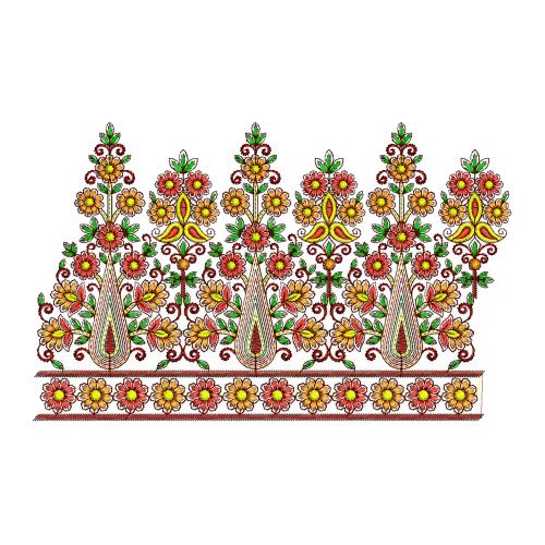 Kashmiri Embroidery Border Design