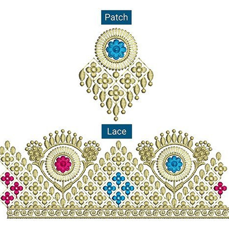 Kashmiri Embroidery Lace Design For Suits