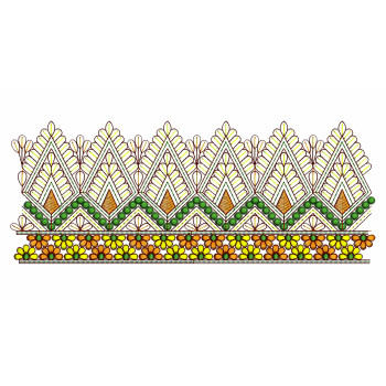 Kashmiri Stitch Border Embroidery