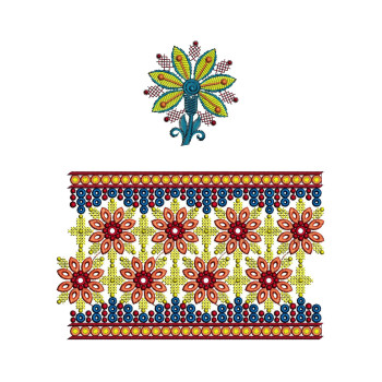 Khaleeji Dress Embroidery Lace