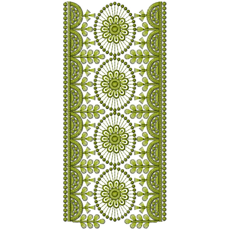 Kurti Border Embroidery Design 25729