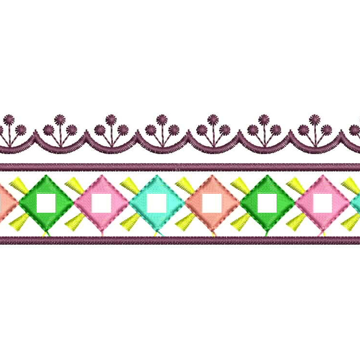 Kutch Work Mirror Style Embroidery