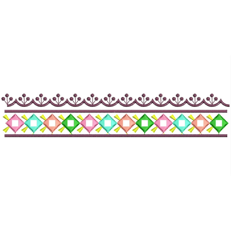 Kutch Work Mirror Style Embroidery