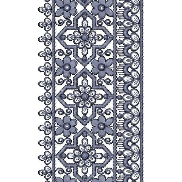 Latest Caftan Border Embroidery Design 25307