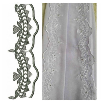 Latest Cut Work Lace Embroidery Design 25192