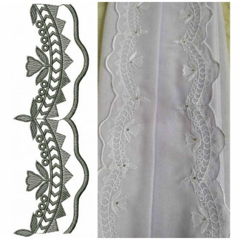 Latest Cut Work Lace Embroidery Design 25192