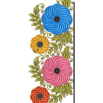 Latest Fashion Bold Satin Lace Embroidery Design