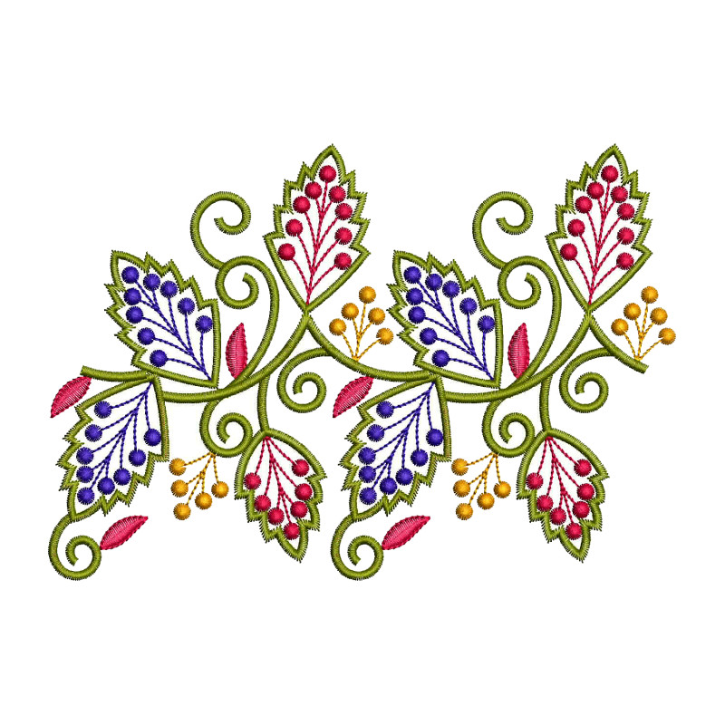 Leaf Vine Lace Embroidery