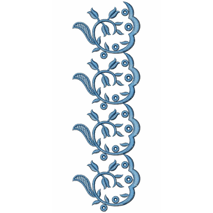 Lotus Style Cut Work Embroidery Designs 25643