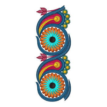 Machine Embroidery Lace Border Design 1236