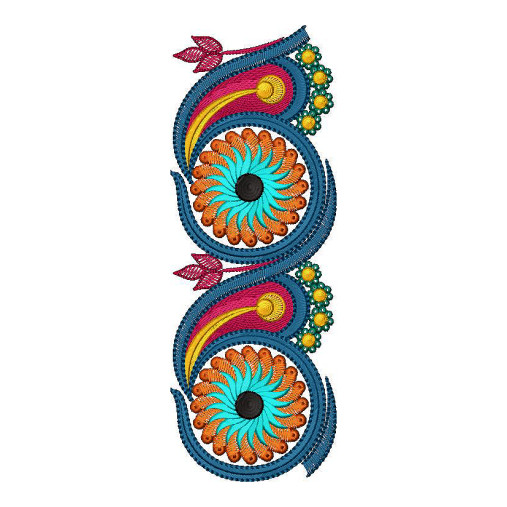 Machine Embroidery Lace Border Design 1236