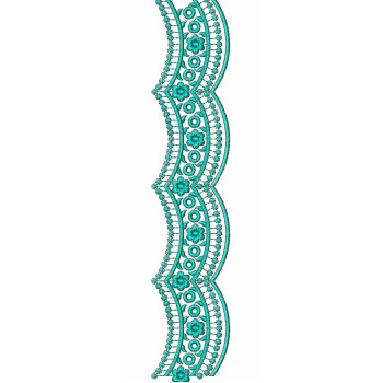 Machine Embroidery Lace Trim Design 26224