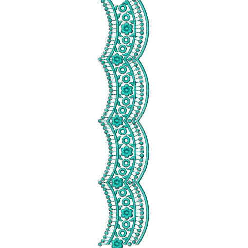 Machine Embroidery Lace Trim Design 26224