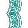 Machine Embroidery Lace Trim Design 26224