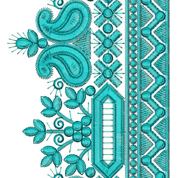 Mango Shape Lace Embroidery Design 25870