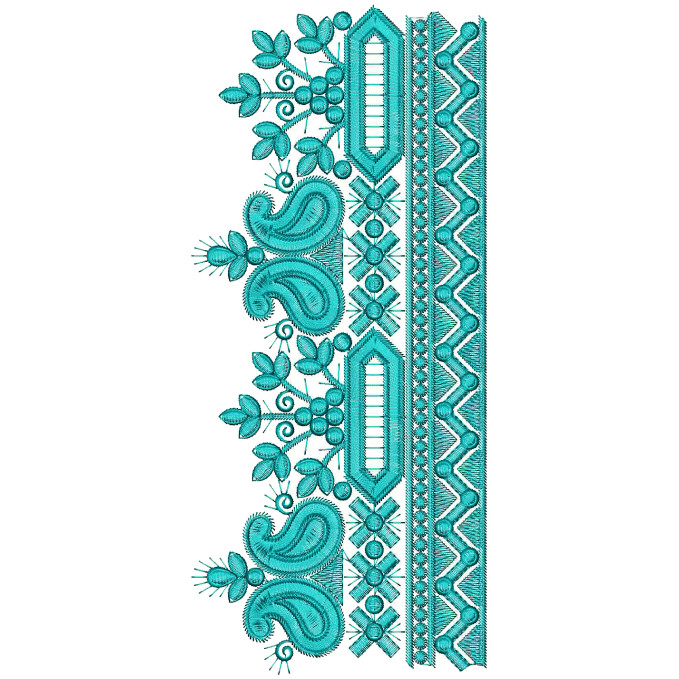 Mango Shape Lace Embroidery Design 25870