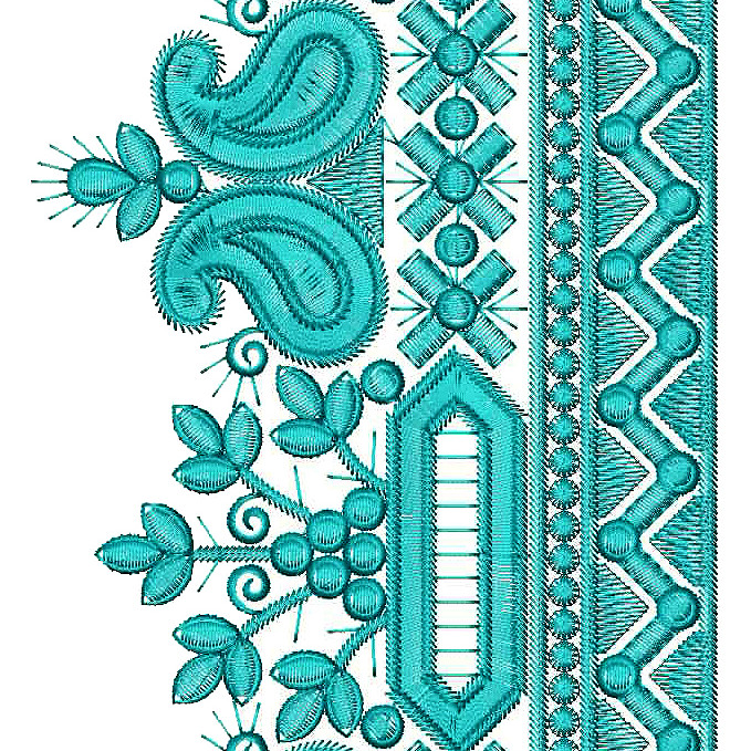 Mango Shape Lace Embroidery Design 25870