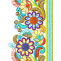 Metal Thread Style Lace Embroidery Design 25030