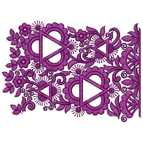 Mirror Box Style Border Embroidery Design 25336