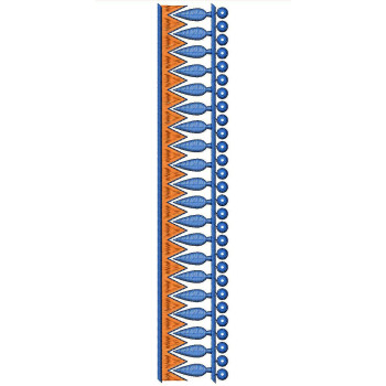 Mirror Line With Simple Border Embroidery Design 24738