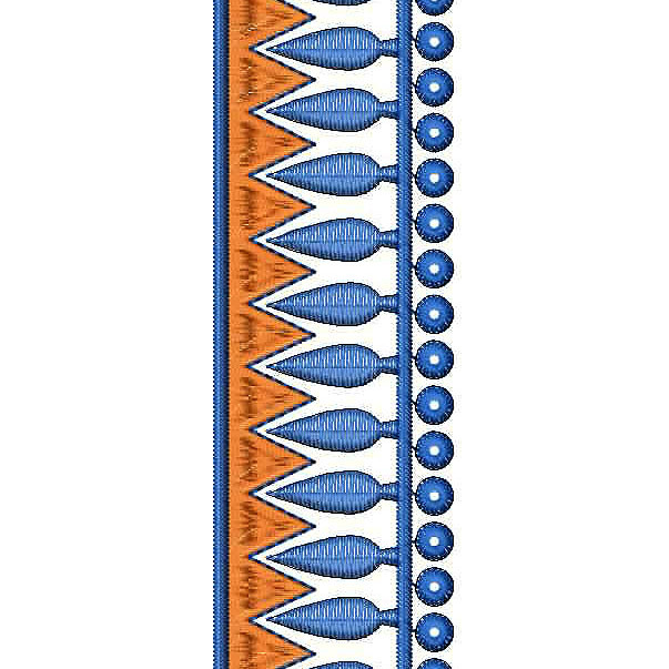 Mirror Line With Simple Border Embroidery Design 24738
