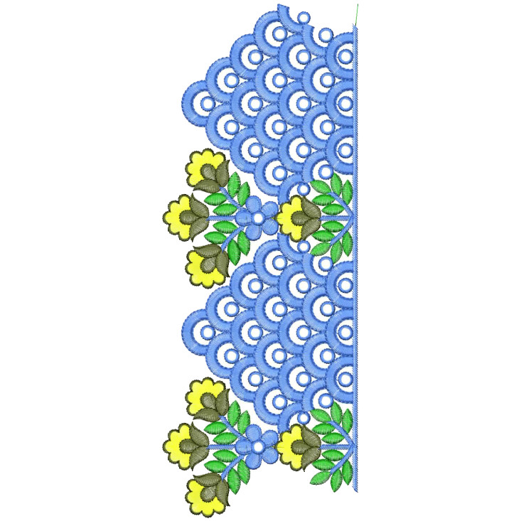 Mirror Work Border Embroidery Design 25724