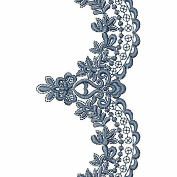 Oriental Floral Shawl Lace Embroidery Design 24906