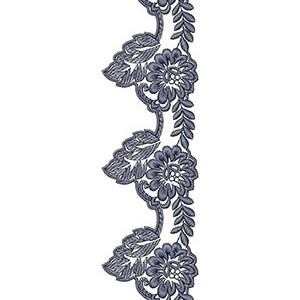 Ornate Metallic Lace Embroidery Design 24617