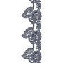 Ornate Metallic Lace Embroidery Design 24617
