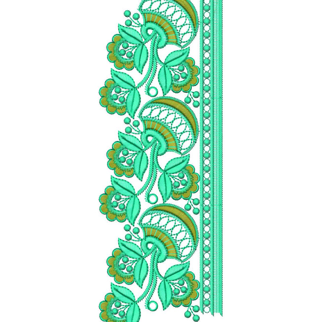 Pot Border Embroidery Designs 25542