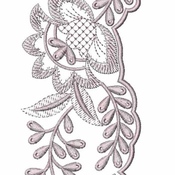 Rose Lace Embroidery Design  26223