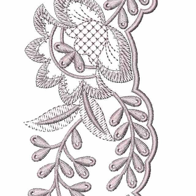 Rose Lace Embroidery Design  26223