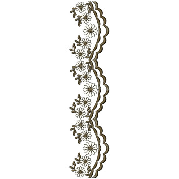 Scalloped Trim Lace Embroidery DST 25600