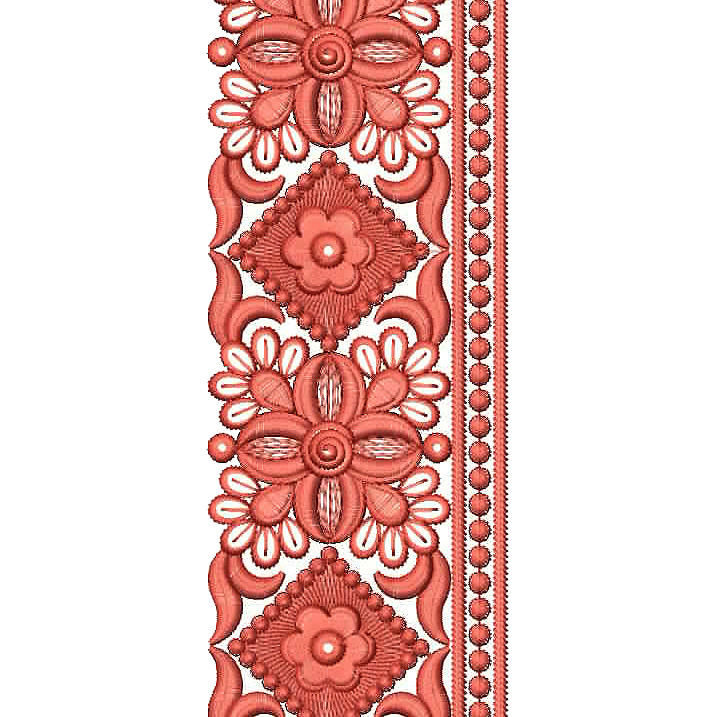 Scarf Border Embroidery Design 25312