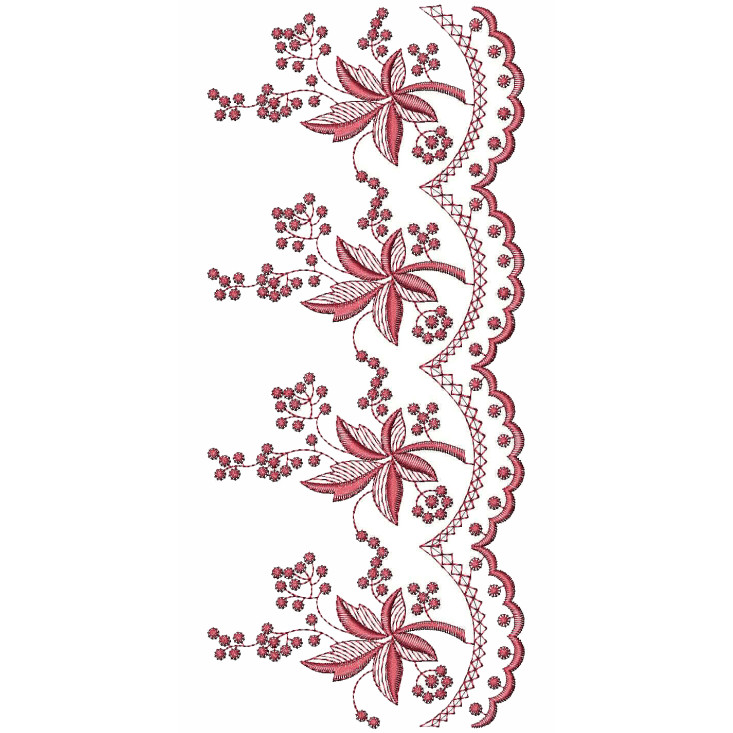 Scarf Cut Work Machine Embroidery Designs 25646