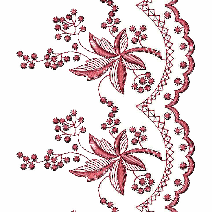 Scarf Cut Work Machine Embroidery Designs 25646