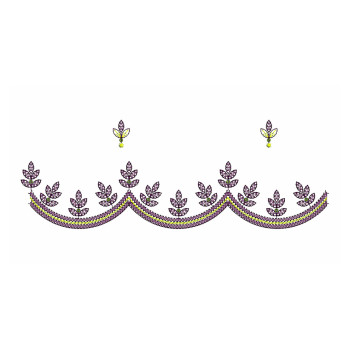 Sequins Cutwork Border Embroidery