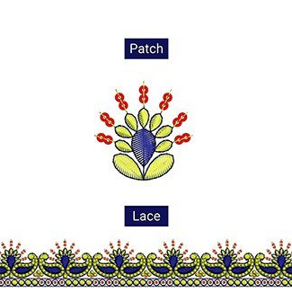 Sequins Embroidery Lace With Patch For Blouse