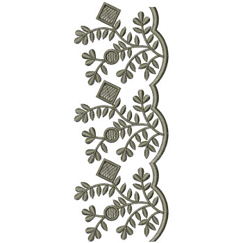 Small Leaf Cut Work Embroidery Design 25189