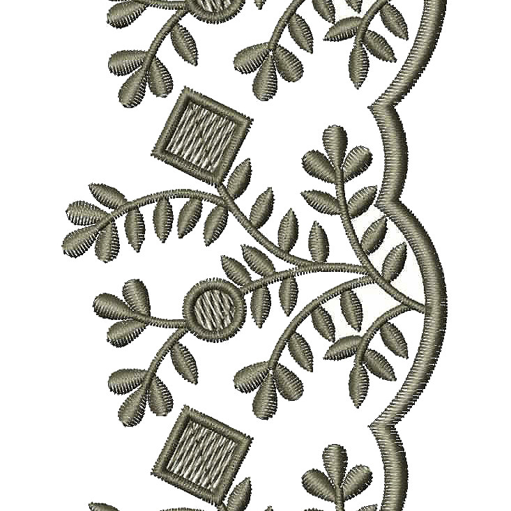 Small Leaf Cut Work Embroidery Design 25189