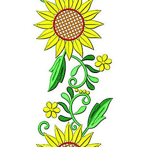 Sun Flower Lace Embroidery Design 24848