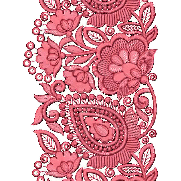 Table Cloth Border Embroidery Design 25299