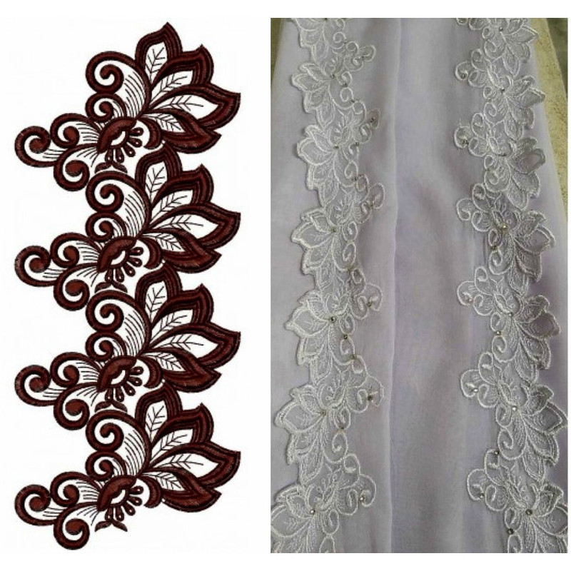 Trim Lace Embroidery Design DST 25598