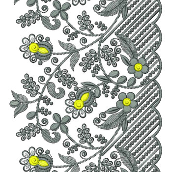 Unique Embroidery Lace Machine Design 25889