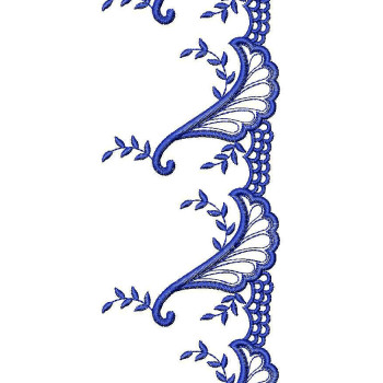 Wedding Dress Cut Work Style Lace Embroidery Design 24911