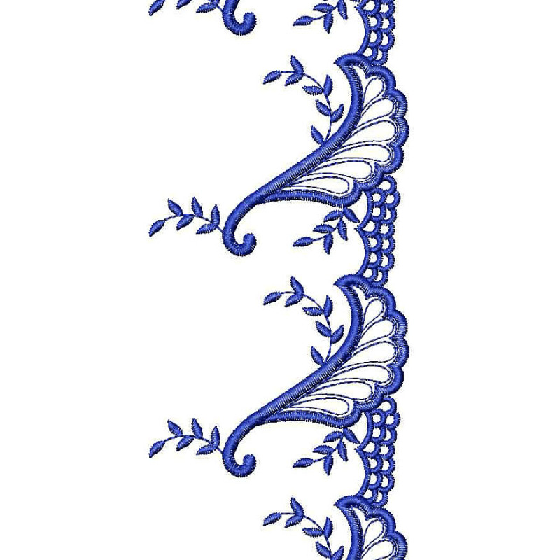 Wedding Dress Cut Work Style Lace Embroidery Design 24911