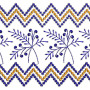 Zig Zag Style Lace Embroidery