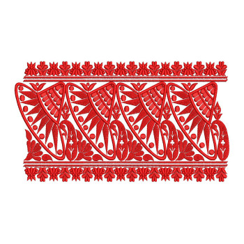 Authentic Assamese Gamosa Border Embroidery