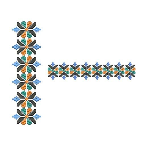 Bulgarian Folk Border Embroidery Design