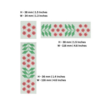 Charming Floral Border Cross Stitch Embroidery Design